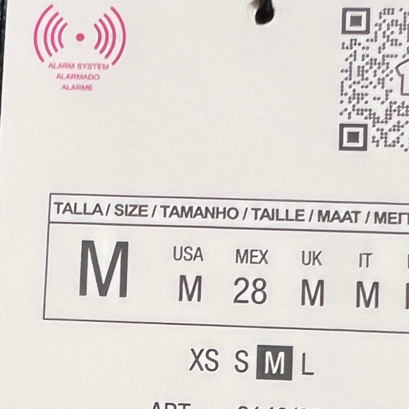 ZARA Metallic Strapless Midi Dress Deep Blue M NWT - Picture 9 of 10